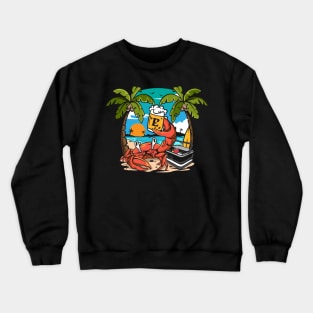 Tropical Bliss: Beachside Escape Crewneck Sweatshirt